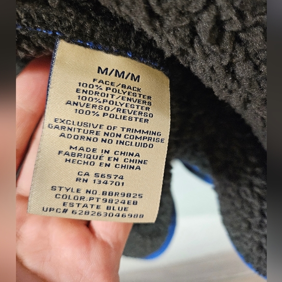 Boston Traders Men's flannel Shirt Jacket, Polar Fleece M - Picture 4 of 5